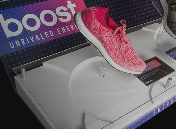 Adidas boost footwear display
